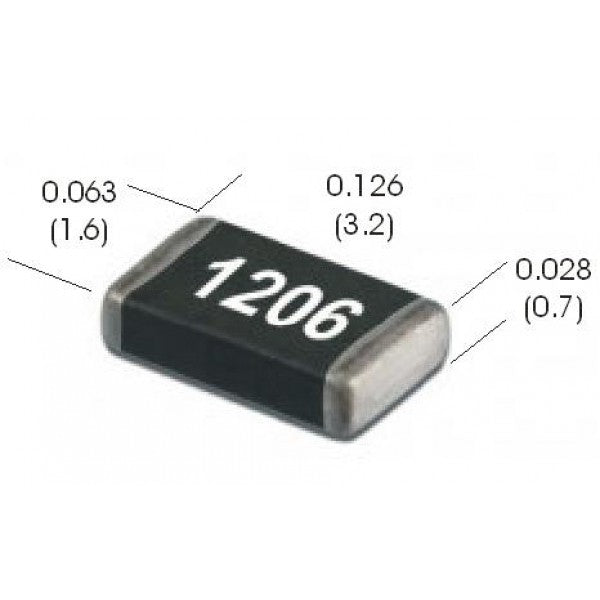 RESISTENCIA SMD 1 OHMS 1/8W 1206.                      RMS-1E.