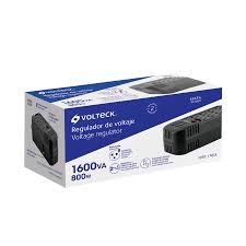 REGULADOR DE VOLTAJE DE 1600VA 800W 8 CONTACTOS, MARCA VOLTECK.                     RV-1600