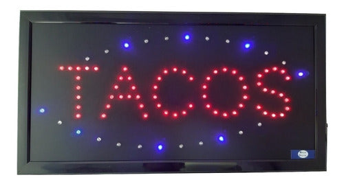 ANUNCIO LUMINOSO DE LEDS.         TACOS.