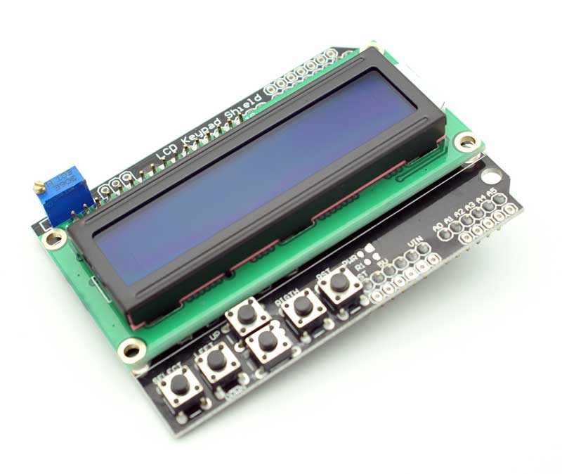 SHIELD LCD 16X2 CON BOTONES PARA ARDUINO.   LCD-KEYPAD