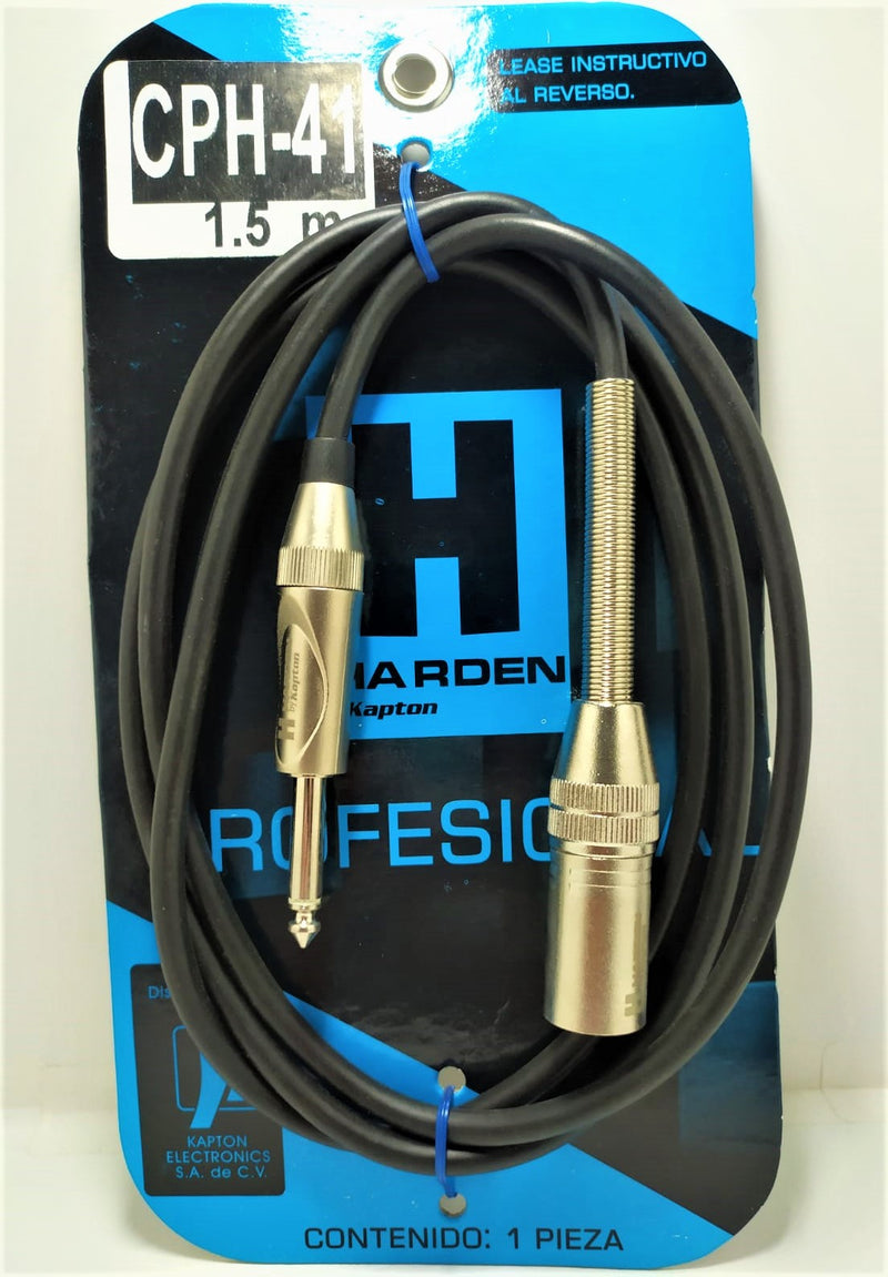 EXTENCION PLUG 6.3 MONO A PLUG CANON 1.5 MTS.    CPH-41.