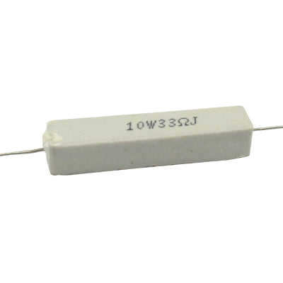 RESISTENCIA DE ALAMBRE 33 OHMS 10 WATTS 10% TOLERANCIA RA-33E/10W