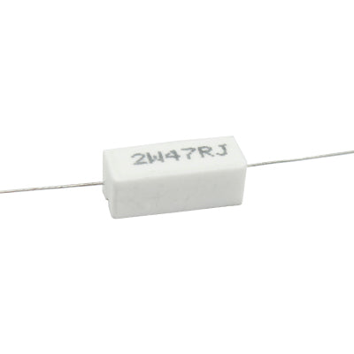 RESISTENCIA DE ALAMBRE 47 OHMS 2 WATTS 10% TOLERANCIA.            RA-47E/2W.