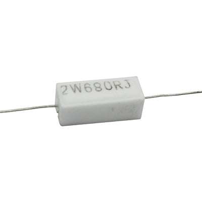 RESISTENCIA DE ALAMBRE 680 OHMS 2 WATTS 10% TOLERANCIA RA-680E/2W