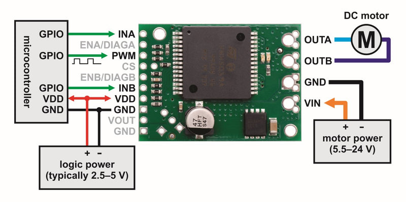 VNH5019 MOTOR DRIVER CARIIER ROB-1451