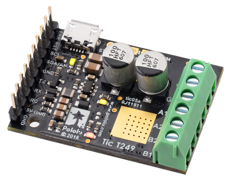 TIC T249 USB MULTI-INTERFASE STEPPER MOTOR CONTROLLER (CONNECTOR SOLDERED)