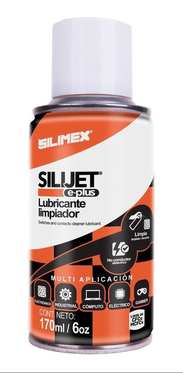 SILI JET E-PLUS 170ml SILIMEX LIMPIEZA Y LUBRICACION DE COMPONENTES.                     SILIJET-E+