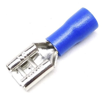 TERMINALTIPO FASTON HEMBRA 1/4" AISLADA AZUL 155095-C.                      TFA14-1/4.